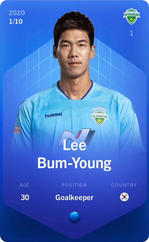 Sorare - Sorare Official - Lee Bum-Young 2020-21 • Super Rare 1/10 - NFT # 92856455605800345434174551436038140102135690358211866051415813487731019079935