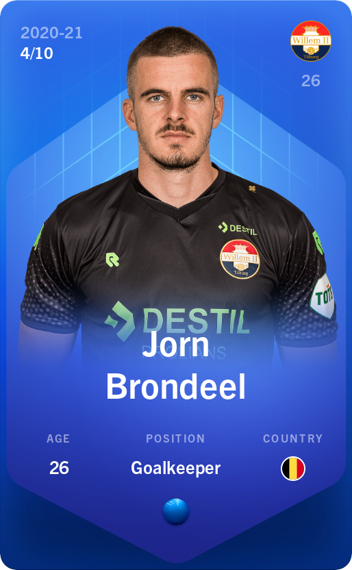 Sorare - Sorare Official - Jorn Brondeel 2020-21 • Super Rare 4/10 - NFT # 15839849778787483258649898820943464771157886696491803753608702510743643113134