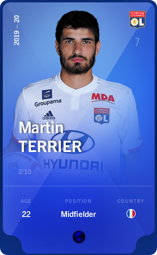 Sorare - Sorare Official - Martin Terrier 2019-20 • Super Rare 2/10 - NFT # 28938755128529933336798696936980027357831492930958580748605351198814598971469