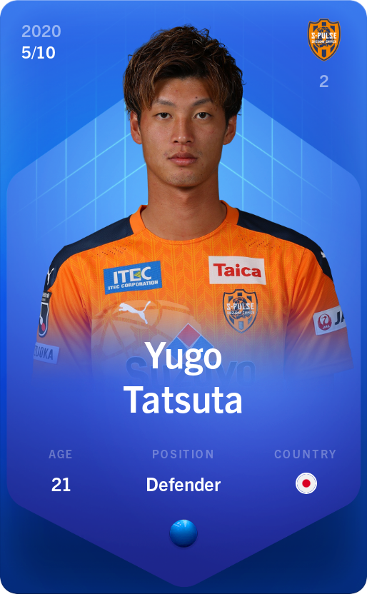 Sorare - Sorare Official - Yugo Tatsuta 2020-21 • Super Rare 5/10 - NFT # 88905171976202096857690926771460597523413794639951003824710217837491535229681