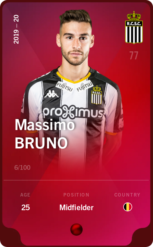 Sorare - Sorare Official - Massimo Bruno 2019-20 • Rare 6/100 - NFT # 112743463945460968136203924157602458422261683604457132751219833320809551419458