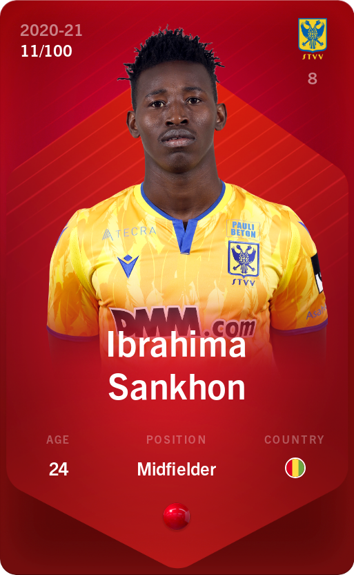 Sorare - Sorare Official - Ibrahima Sankhon 2020-21 • Rare 11/100 - NFT # 92502719165351632777843177556199363009270571463949108982159240612620453463180