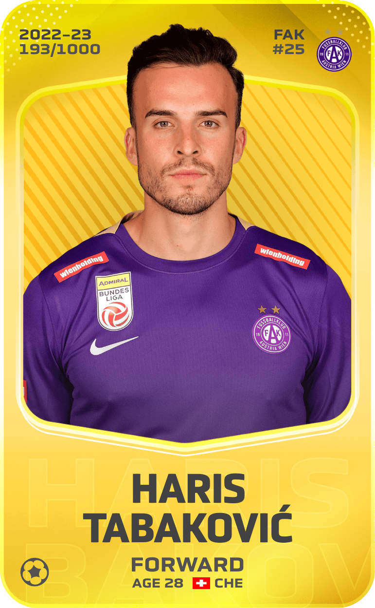 Haris Tabaković 2022-23 • Limited 193/1000