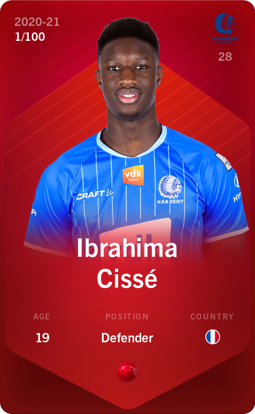 Sorare - Sorare Official - Ibrahima Cissé 2020-21 • Rare 1/100 - NFT # 93104081913738570734525830705882866776861410594553102317049554071363029169321