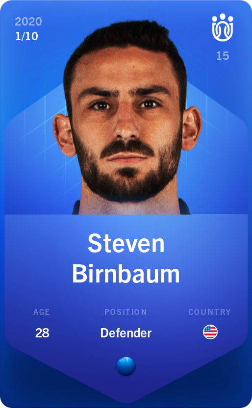 Sorare - Sorare Official - Steven Birnbaum 2020-21 • Super Rare 1/10 - NFT # 58080760003428974553917958688270201756738527780378521347103228611013984722950