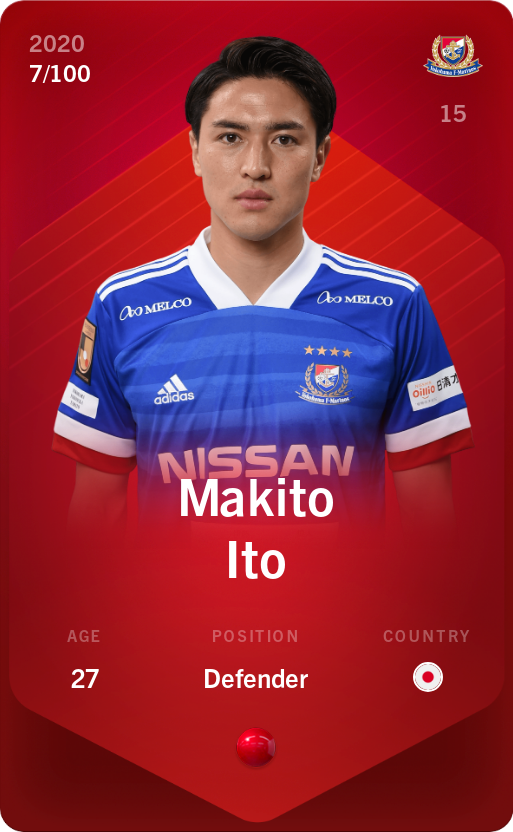 Sorare - Sorare Official - Makito Ito 2020-21 • Rare 7/100 - NFT # 63088323565313233522950538382226308135884624262272739565232445856406513760270