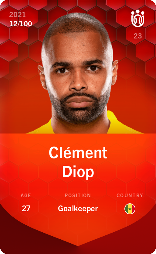 Sorare - Sorare Official - Clément Diop 2021-22 • Rare 12/100 - NFT # 73177704008566792893248960469048846334955314524009836080469355762453493541528