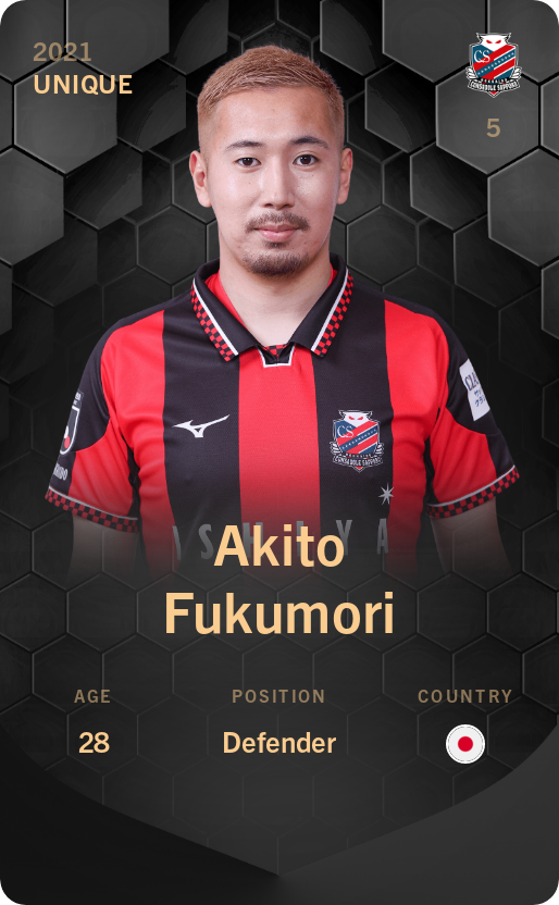 Sorare - Sorare Official - Akito Fukumori 2021-22 • Unique - NFT # 43150220520280357286437724021265267213100296570842790215359289057439943963861