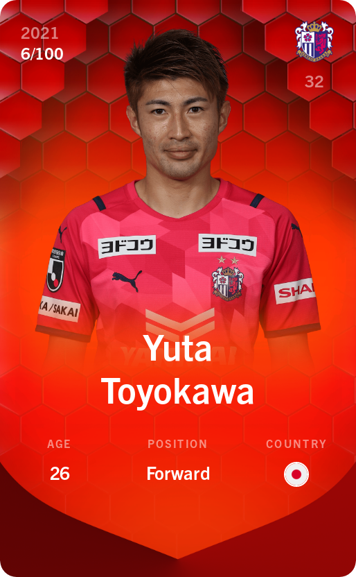 Sorare - Sorare Official - Yuta Toyokawa 2021-22 • Rare 6/100 - NFT # 31681515306356779871440686869245043328494510762987072998384681300632679007989