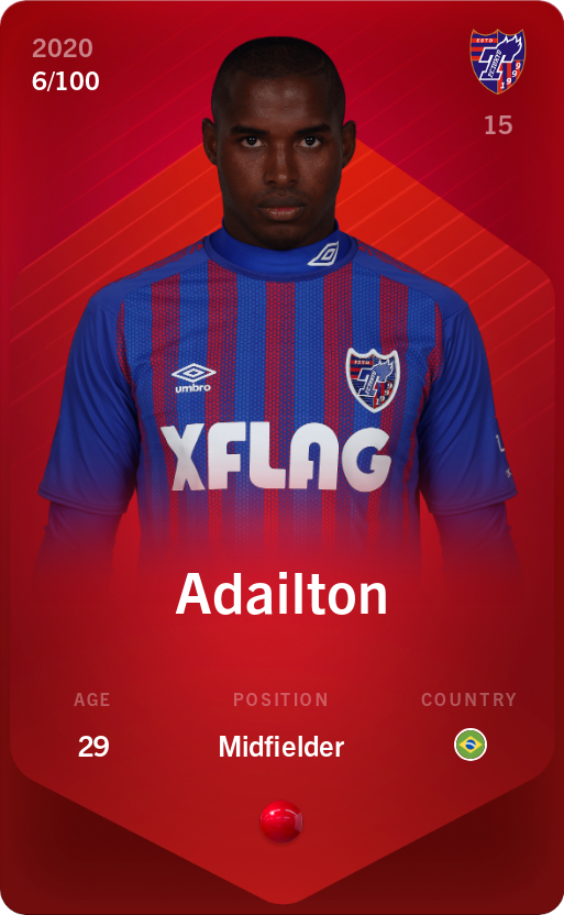 Sorare - Sorare Official - Adailton 2020-21 • Rare 6/100 - NFT # 972697711077431399221002554263242504595170112686972479411001737188728542176