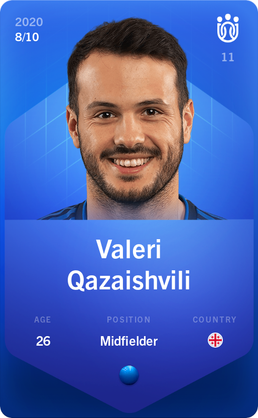 Sorare - Sorare Official - Valeri Qazaishvili 2020-21 • Super Rare 8/10 - NFT # 63131467932611456760908247054578383693740116176837287520963420923520301170322
