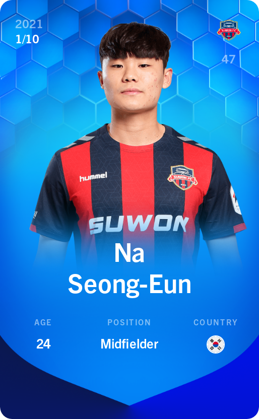 Sorare - Sorare Official - Na Seong-Eun 2021-22 • Super Rare 1/10 - NFT # 16672717646830813894112993460368430659330158024918595108603777664829396327616