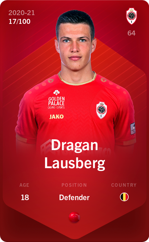 Sorare - Sorare Official - Dragan Lausberg 2020-21 • Rare 17/100 - NFT # 63725475553594022109044753295608267420261520301485066351375244627724377754743