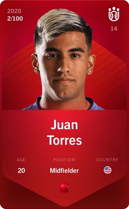 Sorare - Sorare Official - Juan Torres 2020-21 • Rare 2/100 - NFT # 20675056237855698856295225275483823991887695686498481743156551966575184472397