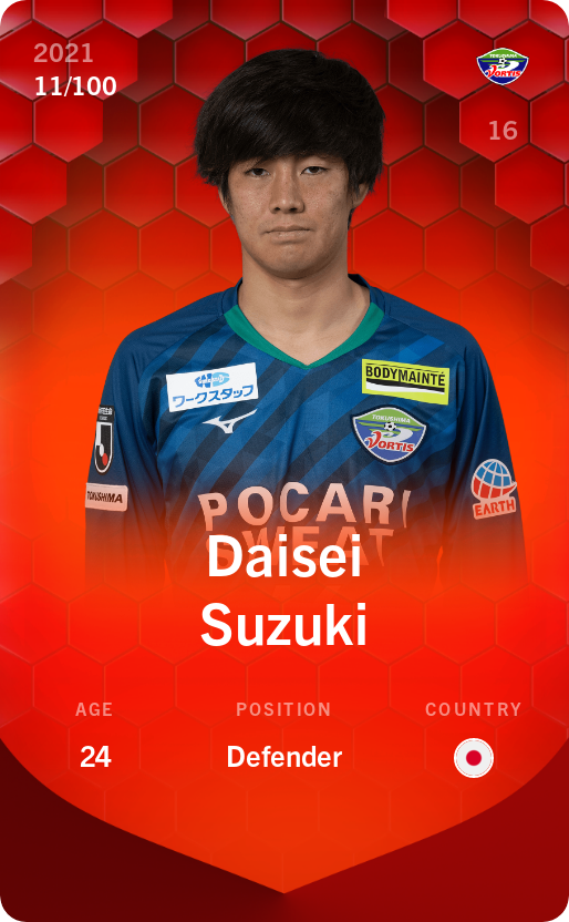 Sorare - Sorare Official - Daisei Suzuki 2021-22 • Rare 11/100 - NFT # 26932398437455839579398097278113295279386150898570934017328413463407411731252