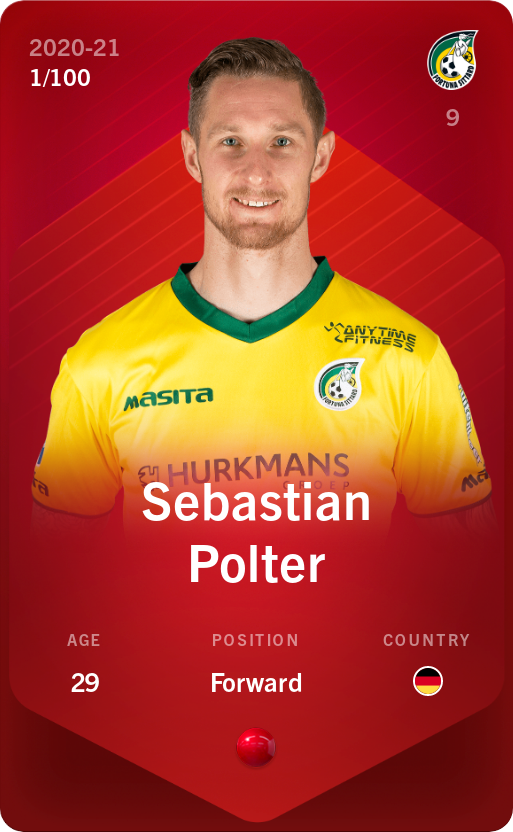 Sorare - Sorare Official - Sebastian Polter 2020-21 • Rare 1/100 - NFT # 105168438615412592795217474373977739130589237929402279348202771431974461272600