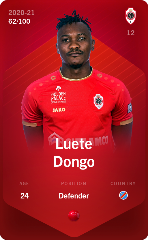 Sorare - Sorare Official - Luete Dongo 2020-21 • Rare 62/100 - NFT # 32261115079939085066328570288599951211902242367126231734344770595215497288725
