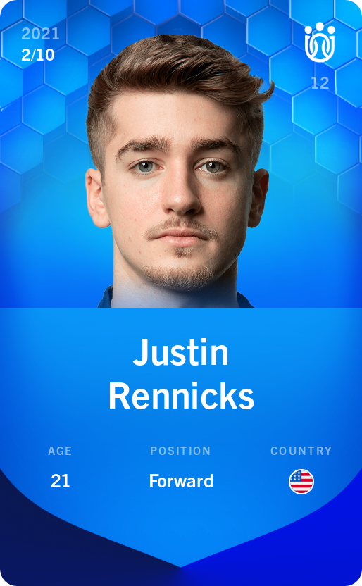 Sorare - Sorare Official - Justin Rennicks 2021-22 • Super Rare 2/10 - NFT # 14258540056578207764942293503106467716391623706059104719391703384078525958892