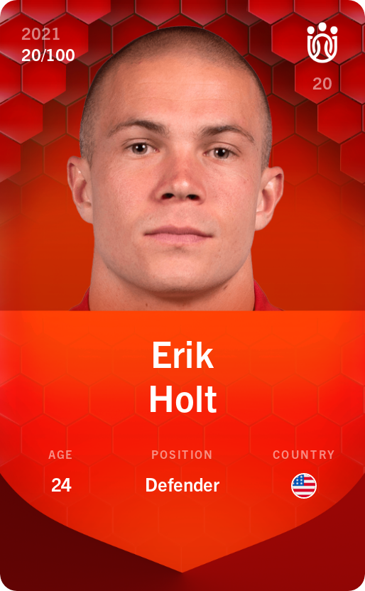 Sorare - Sorare Official - Erik Holt 2021-22 • Rare 20/100 - NFT # 18522572444798673122111184688543092741318521098537658867196187866845040755060