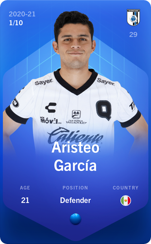 Sorare - Sorare Official - Aristeo García 2020-21 • Super Rare 1/10 - NFT # 42101521653597377585242616656447996653910797562041005368509609902671142416169
