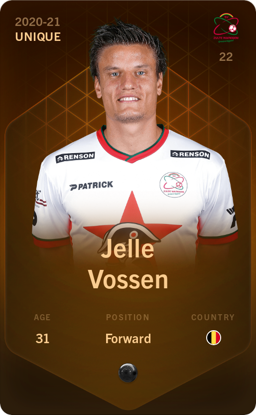 Sorare - Sorare Official - Jelle Vossen 2020-21 • Unique - NFT # 84576524020918088101180308519478239871460641418819612593033230220721668449640