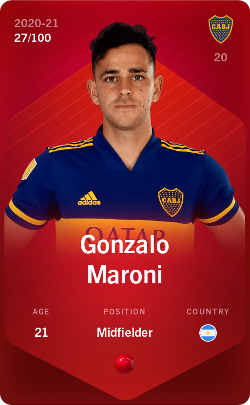 Sorare - Sorare Official - Gonzalo Maroni 2020-21 • Rare 27/100 - NFT # 100214514756089624665527814157869554861671301700003167073883009736066515643230