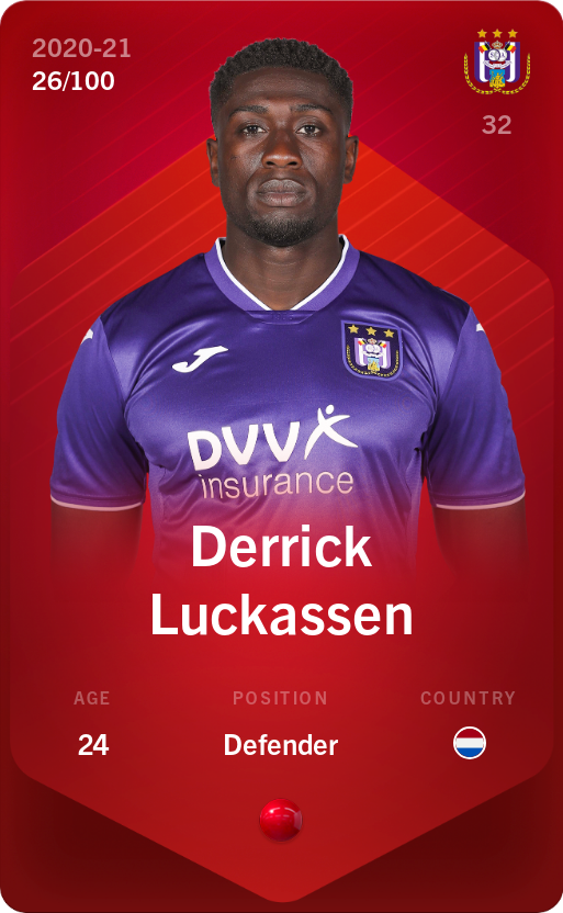Sorare - Sorare Official - Derrick Luckassen 2020-21 • Rare 26/100 - NFT # 14844053651378248635681240440265229333959085644365332224814588760299761860773