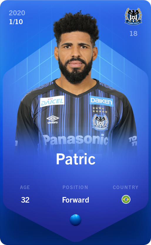 Sorare - Sorare Official - Patric 2020-21 • Super Rare 1/10 - NFT # 52513669516668917177123648234669492823900558038732482297164722297671669631440