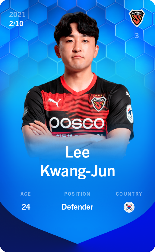 Sorare - Sorare Official - Lee Kwang-Jun 2021-22 • Super Rare 2/10 - NFT # 10931464529360915294853664620340139885701601919213066938819637907802993131511