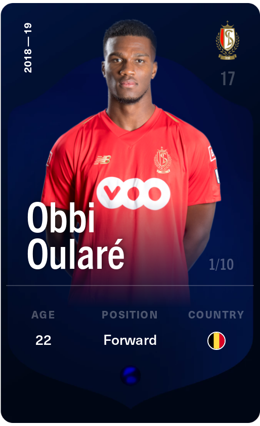 Sorare - Sorare Official - Obbi Oularé 2018-19 • Super Rare 1/10 - NFT # 32646784181544670966458699090266260508274207743158281024473704232458473111121