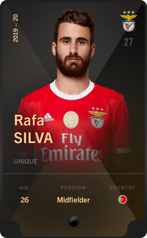 Sorare - Sorare Official - Rafa Silva 2019-20 • Unique - NFT # 29526052572648178161036368991269778429365324033099370871055881432567149833453