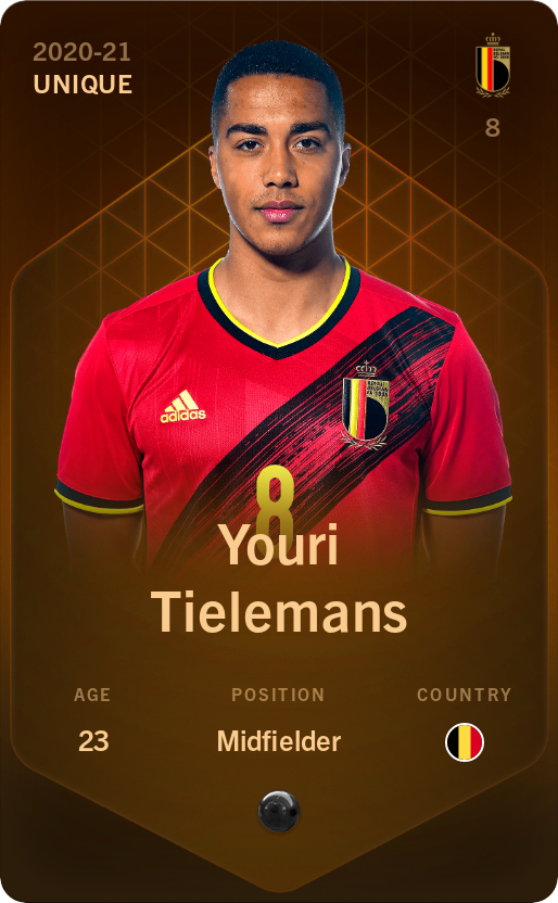 Sorare - Sorare Official - Youri Tielemans 2020-21 • Unique - NFT # 100758832987526156094985625167838784817984840936669334401386134262858452970462