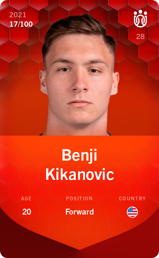 Sorare - Sorare Official - Benji Kikanovic 2021-22 • Rare 17/100 - NFT # 94389614849585419119746180443491525936779430495008754198363498844144231455536