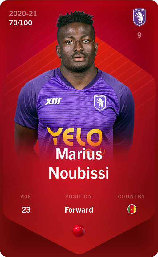 Sorare - Sorare Official - Marius Noubissi 2020-21 • Rare 70/100 - NFT # 84004489881508581101011940047738287408951355812325828910620238462642475433051