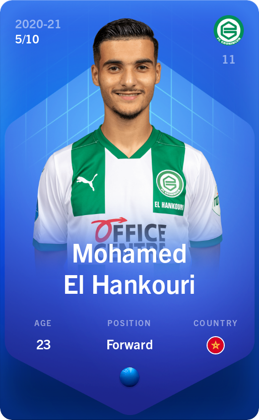 Sorare - Sorare Official - Mohamed El Hankouri 2020-21 • Super Rare 5/10 - NFT # 18873332245114257162208381166568988467674190779515476651761098114514703880604