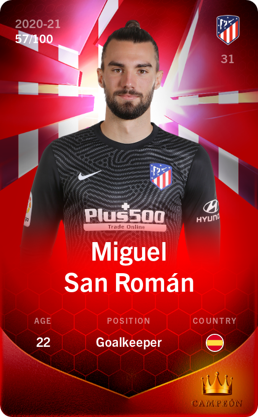 Sorare - Sorare Official - Miguel San Román 2020-21 • Rare 57/100 - NFT # 45852638758934891582209645149307832374137576713152976166492180663389905482273