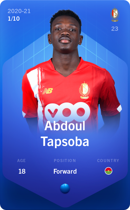 Sorare - Sorare Official - Abdoul Tapsoba 2020-21 • Super Rare 1/10 - NFT # 94152820944567691425189063095276277781479588815441610767691361629003592231654