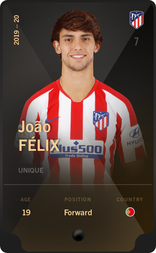 Sorare - Sorare Official - João Félix 2019-20 • Unique - NFT # 84606967494999739402555090445421843775483596393075118754681495432992374985952