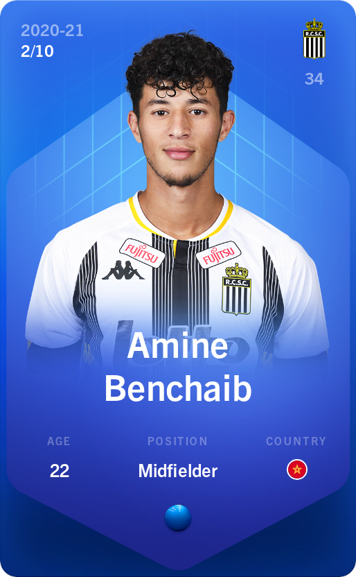 Sorare - Sorare Official - Amine Benchaib 2020-21 • Super Rare 2/10 - NFT # 67479446749102264749992334954019854567748568401016850469522594329073934448610