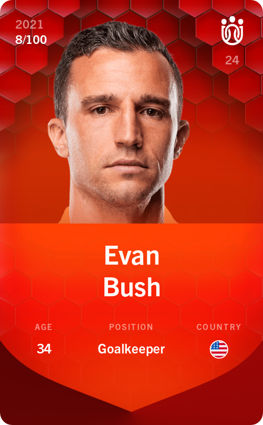 Sorare - Sorare Official - Evan Bush 2021-22 • Rare 8/100 - NFT # 9647298675887333274791121504189571078163797740426915608919170591831934911982