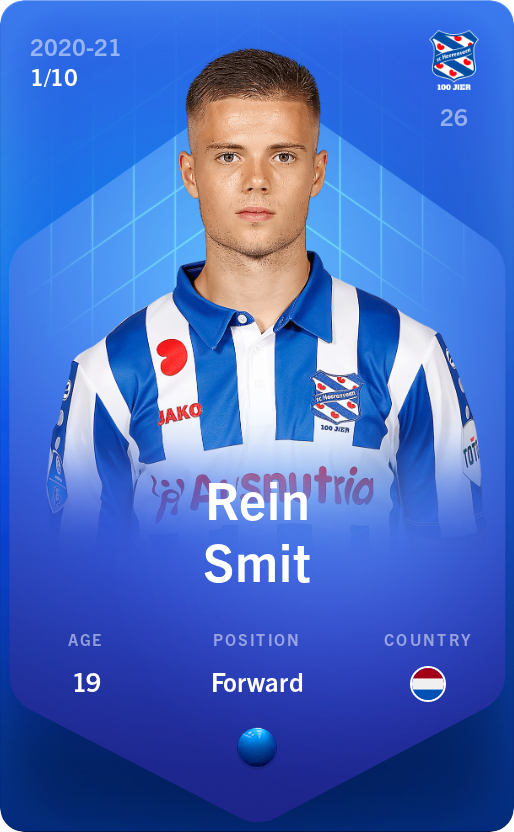 Sorare - Sorare Official - Rein Smit 2020-21 • Super Rare 1/10 - NFT # 17923959679460696117999172397377142950579127099724757403507100552559142025838
