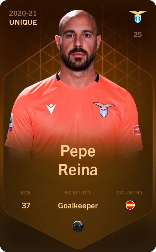 Sorare - Sorare Official - Pepe Reina 2020-21 • Unique - NFT # 82853056288619505585941222246500592633520227740147546144115045354450044216012