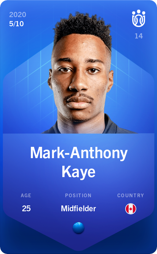 Sorare - Sorare Official - Mark-Anthony Kaye 2020-21 • Super Rare 5/10 - NFT # 48618359989537727280772582095680673899183369945853245979382038480351839281408
