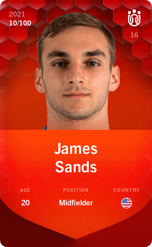 Sorare - Sorare Official - James Sands 2021-22 • Rare 10/100 - NFT # 100904141304582083224674390007228920800375095070880437998268380290684847191540
