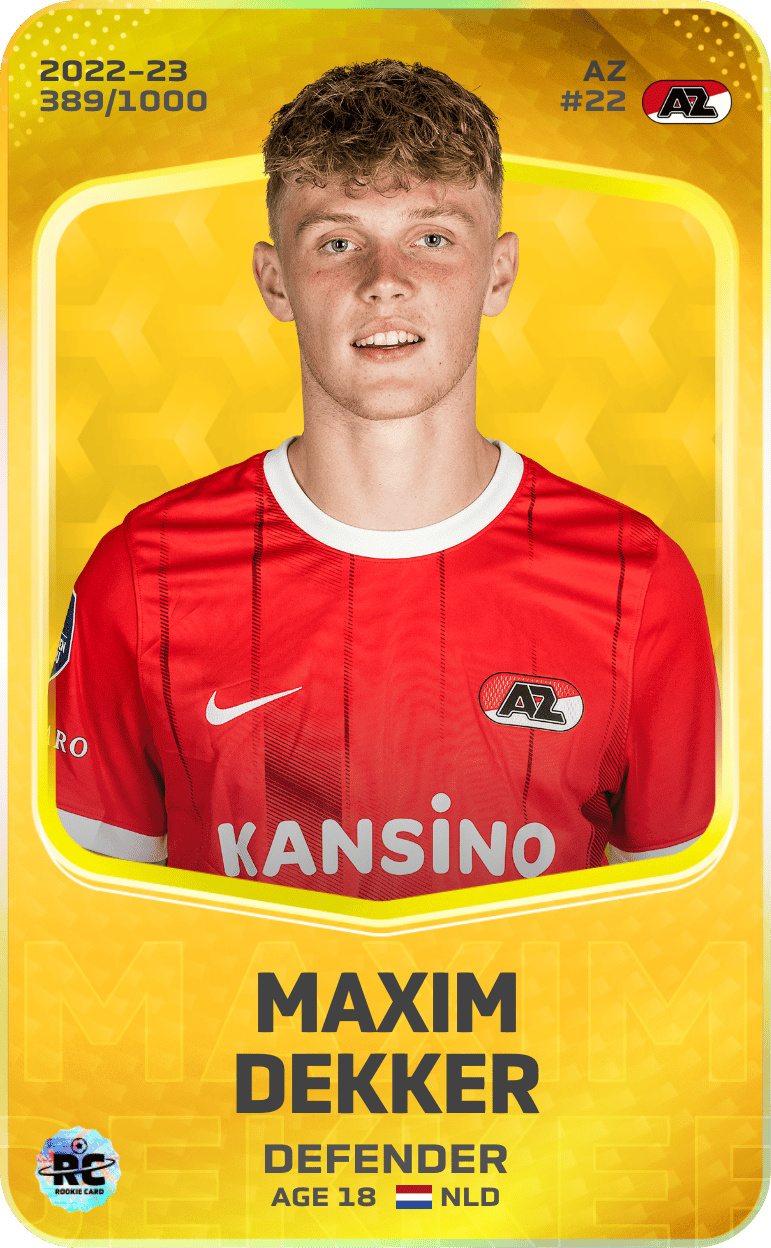 Maxim Dekker 2022-23 • Limited 389/1000