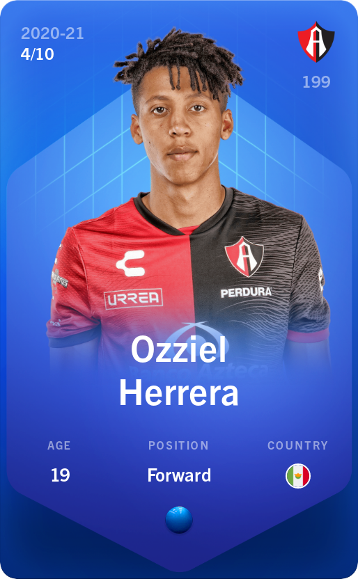 Sorare - Sorare Official - Ozziel Herrera 2020-21 • Super Rare 4/10 - NFT # 104634569400449073402900795562187772142232160798915791015338192951194698724807