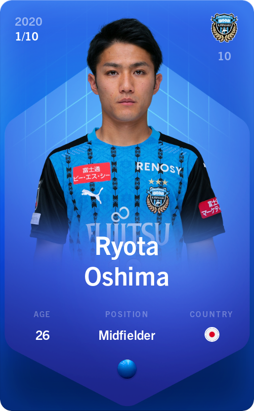 Sorare - Sorare Official - Ryota Oshima 2020-21 • Super Rare 1/10 - NFT # 41439422311547739908031440704252632376455300826098023220625304147409151683980