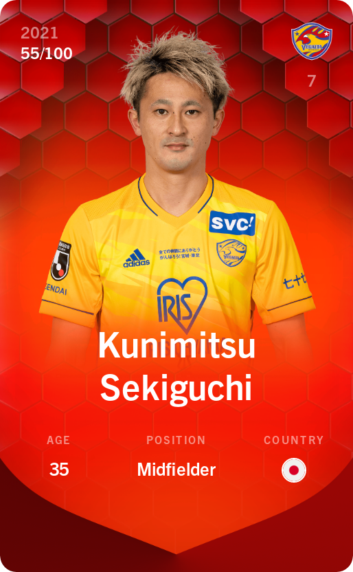 Sorare - Sorare Official - Kunimitsu Sekiguchi 2021-22 • Rare 55/100 - NFT # 46603979084642678251854247000021274583455921287151755510355916481948583741963