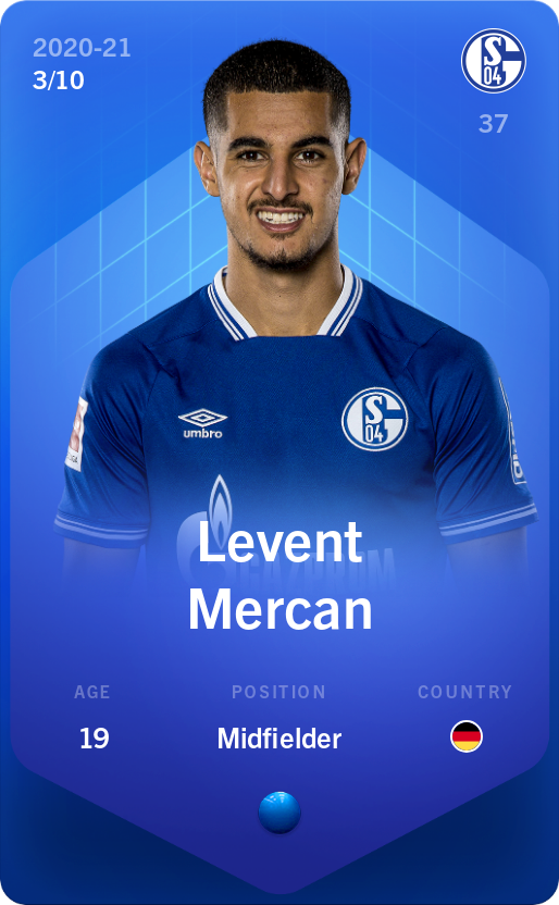 Sorare - Sorare Official - Levent Mercan 2020-21 • Super Rare 3/10 - NFT # 91512127514400244944045169752997672444167453049050166012249043579645658874323
