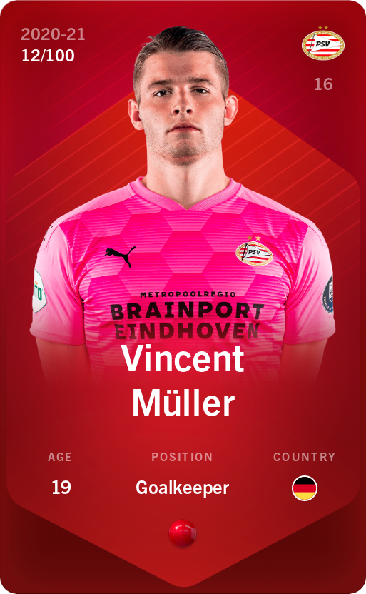 Sorare - Sorare Official - Vincent Müller 2020-21 • Rare 12/100 - NFT # 99478354670991630685147040404672387855786509723274940027404429378865745170211